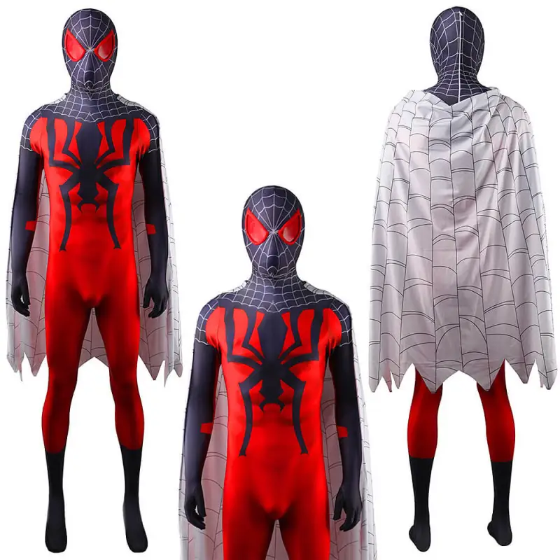 Across The Spider-Verse Flipside Suit with Cape Mask - Marvel's Spider-Man Miles Morales