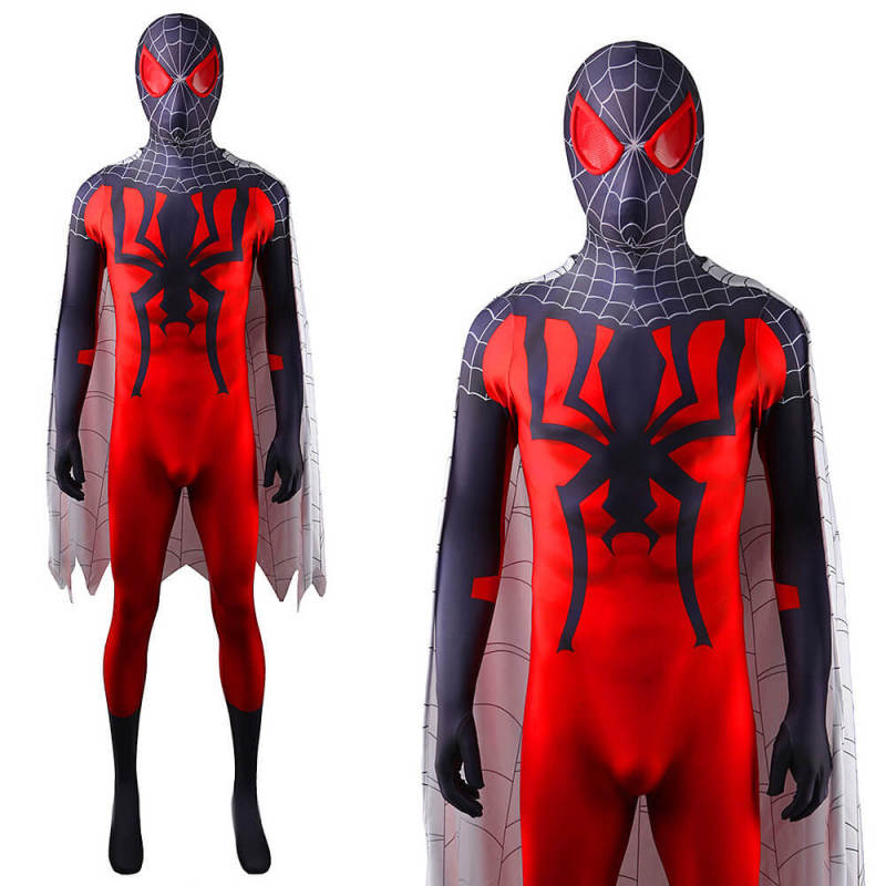 Across The Spider-Verse Flipside Suit with Cape Mask - Marvel's Spider-Man Miles Morales