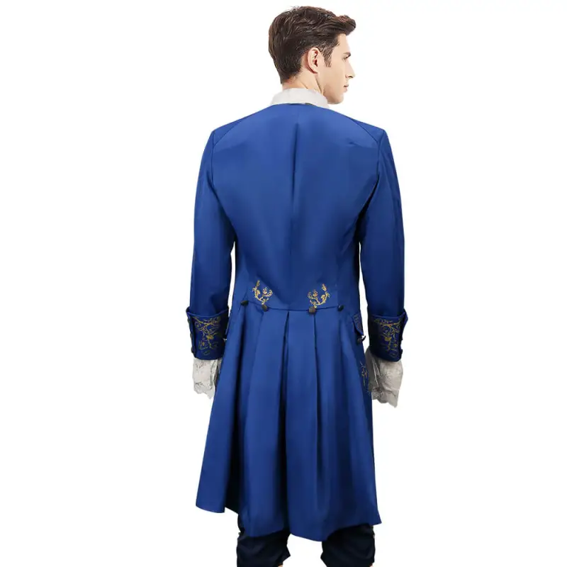 Beauty and the Beast Prince Adam Cosplay Costume Dan Stevens Blue Outfit Uniform In Stock-Takerlama