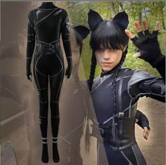 Women Black Cat Jumpsuit Cosplay Costume 2022 TV Series