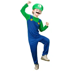 Child Luigi Costume - Super Mario Brothers In Stock-Takerlama