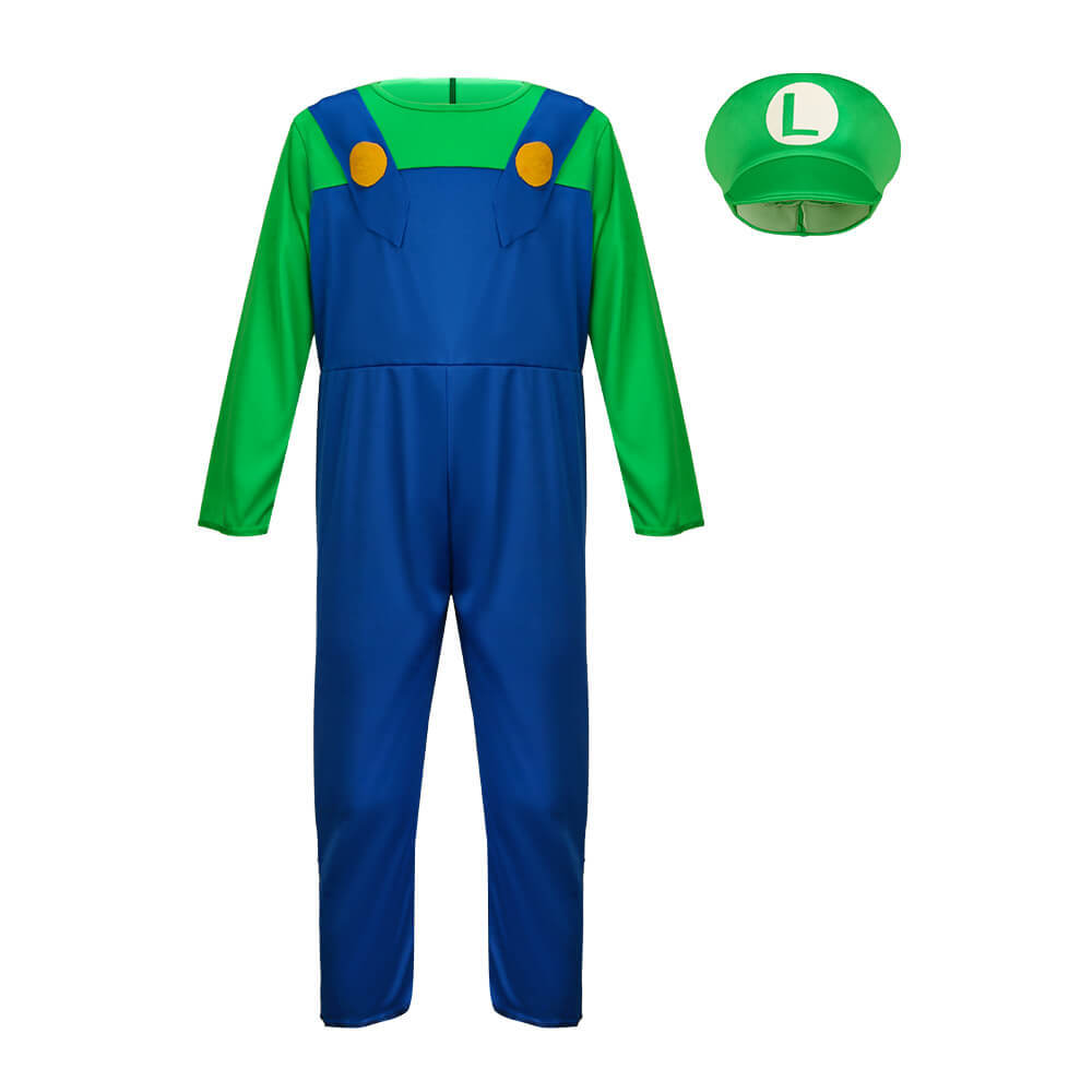 Child Luigi Costume - Super Mario Brothers In Stock-Takerlama
