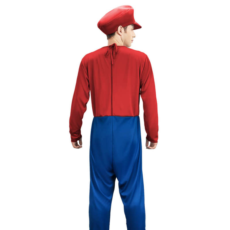 Adult Super Mario Brothers Classic Mario Boxed Costume: Jumpsuit Cap Mustache In Stock-Takerlama
