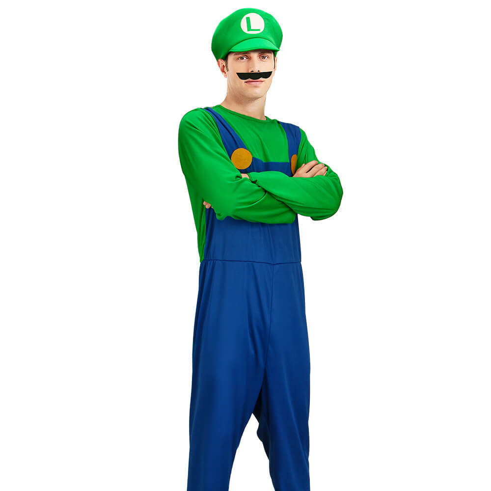 Super Mario Classic Luigi Costume for Adults In Stock-Takerlama