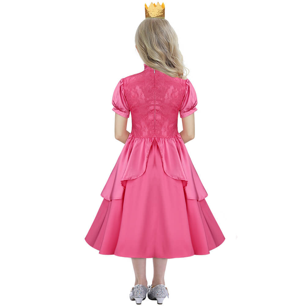 Gilrs Princess Peach Pink Dress-The Super Mario Bros. Movie In Stock Takerlama