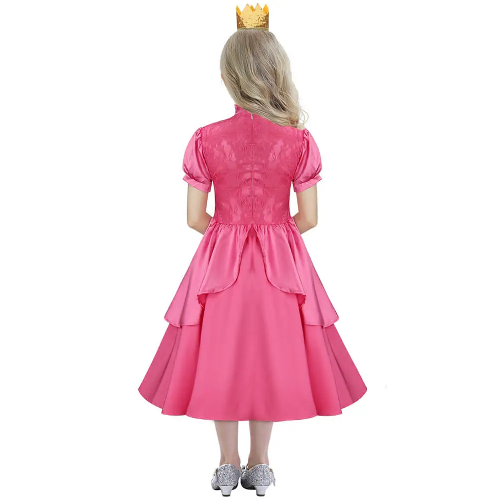 Takerlama Gilrs Princess Peach Pink Dress-The Super Mario Bros. Movie Takerlama Gilrs Princess Peach Pink Dress-The Super Mario Bros. Movie