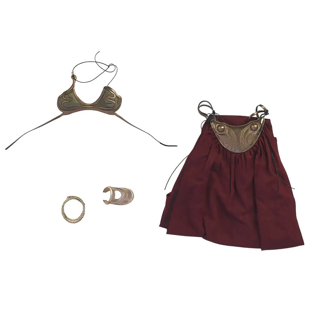 Sexy Princess Leia Slave Costume Star WarsReturn Of The Jedi Golden Bikini  In Stock