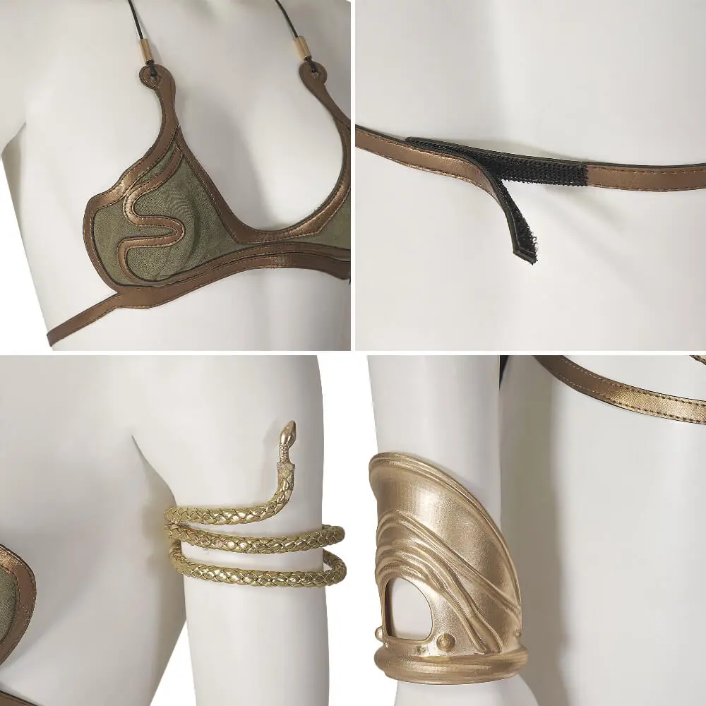 Sexy Princess Leia Slave Costume Star Wars：Return Of The Jedi Golden Bikini  In Stock