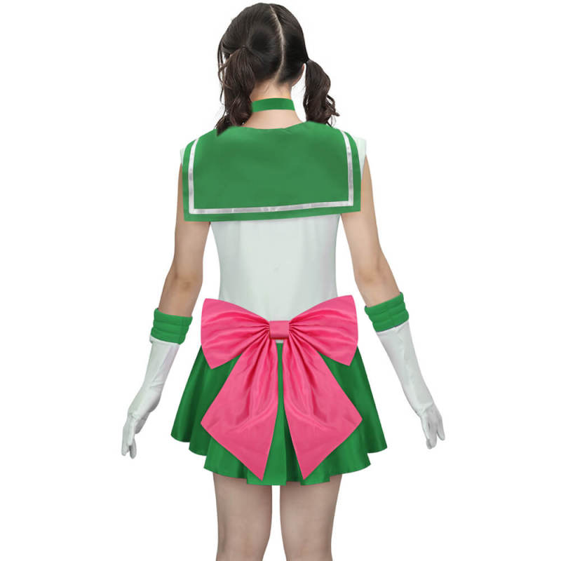 Makoto Kino Sailor Jupiter Crystal Cosplay Costume Anime Halloween Outfits Women