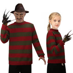 Takerlama Freddy Krueger Sweater For Kids Adult Tops A Nightmare on Elm Street Halloween Cosplay Costume Pullovers In Stock