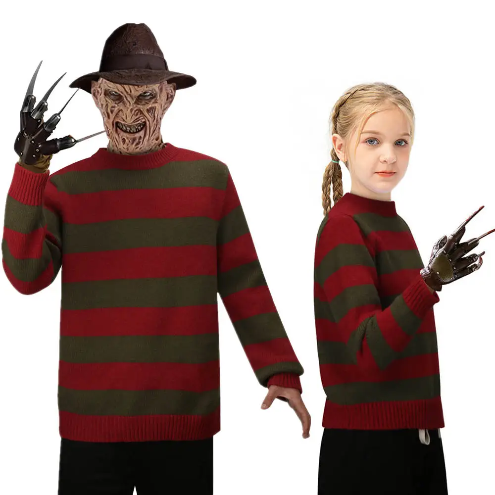 Takerlama Freddy Krueger Sweater For Kids Adult Tops A Nightmare on Elm Street Halloween Cosplay Costume Pullovers In Stock,120 / Kids Takerlama Freddy Krueger Sweater For Kids Adult Tops A Nightmare on Elm Street Halloween Cosplay Costume Pullovers In Stock,120 / Kids