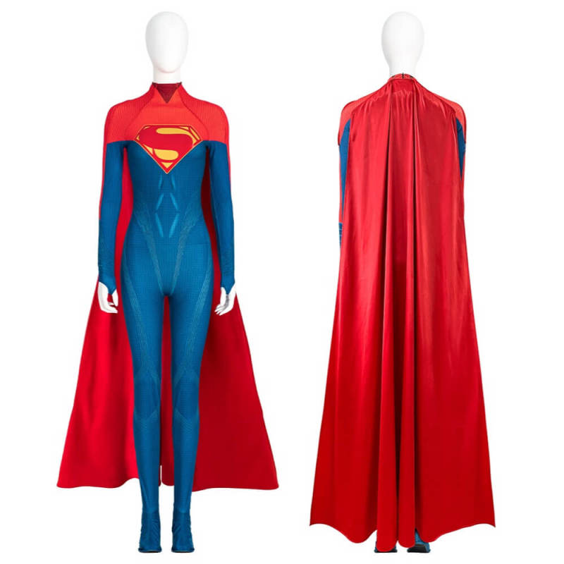 The Flash Supergirl Cosplay Costume With Cloak