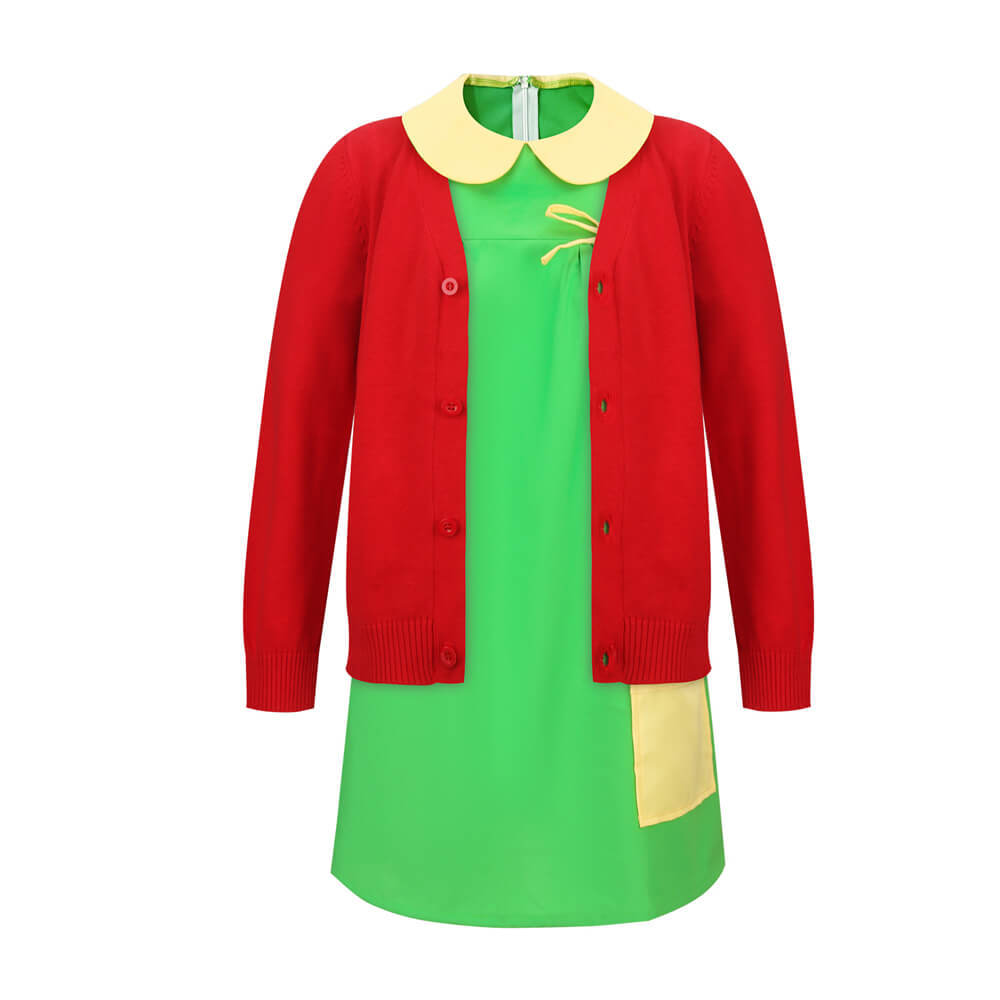 Kids La Chilindrina Cosplay Costume Dress El Chavo Del Ocho In Stock-Takerlama