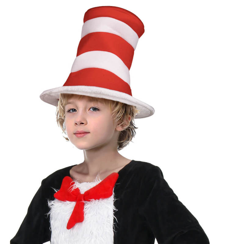 Child Dr. Seuss' The Cat in the Hat Halloween Coplay Top-Hat Gift In Stock-Takerlama