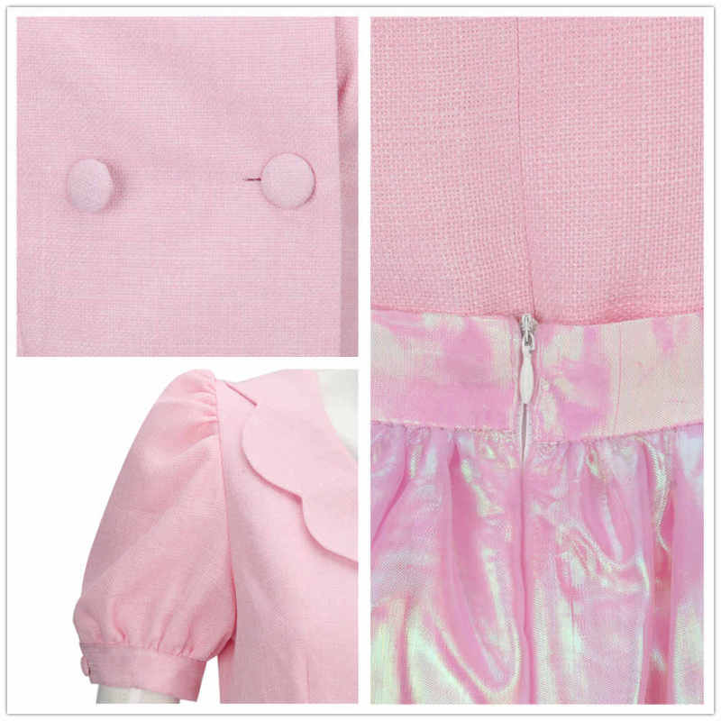 Margot Robbie's Pink Escape Costume 2023 Movie Doll Cosplay Top Skirt Hat In Stock Takerlama