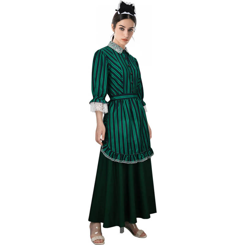 Haunted Mansion Costume Maid Apron Dress Butler Castmember Outfits Women In Stock-Takerlama