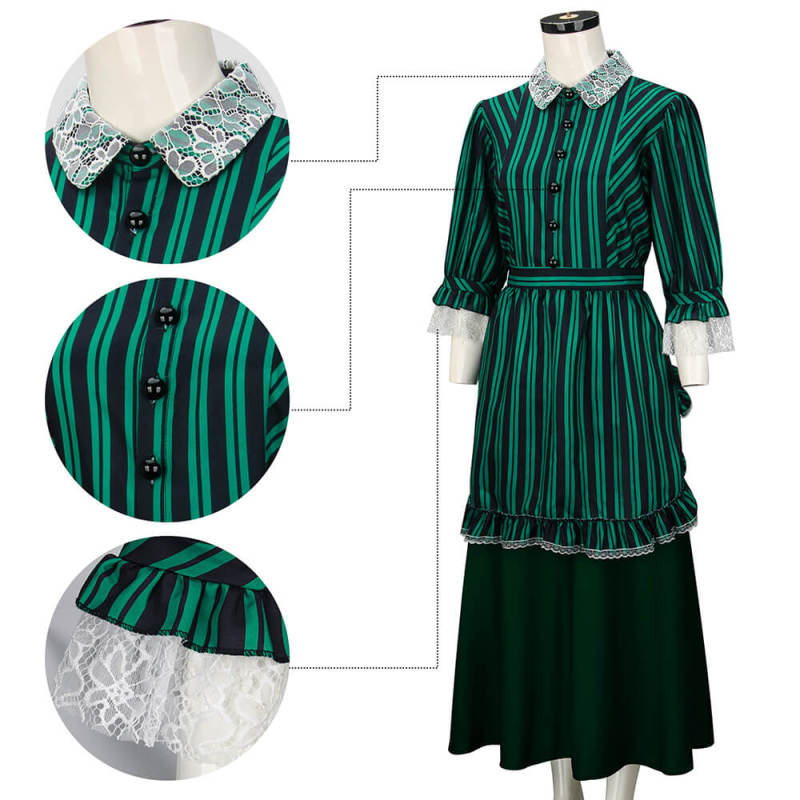 Haunted Mansion Costume Maid Apron Dress Butler Castmember Outfits Women In Stock-Takerlama