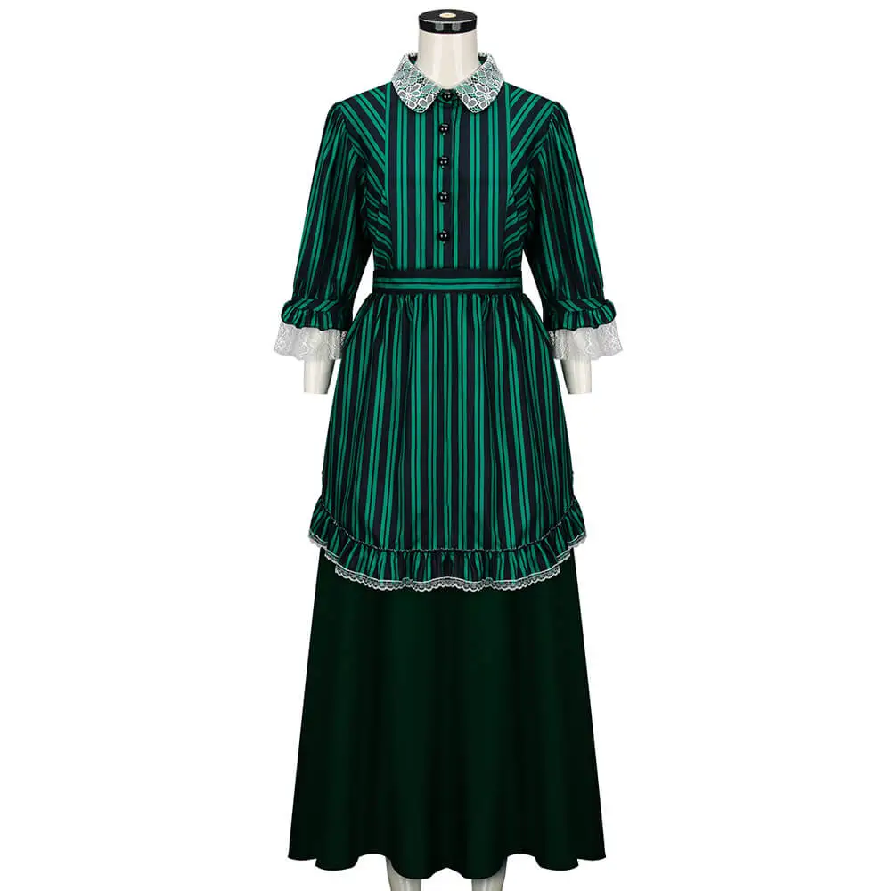 Haunted Mansion Costume Maid Apron Dress Butler Castmember Outfits Women in Stock-Takerlama,Female / M