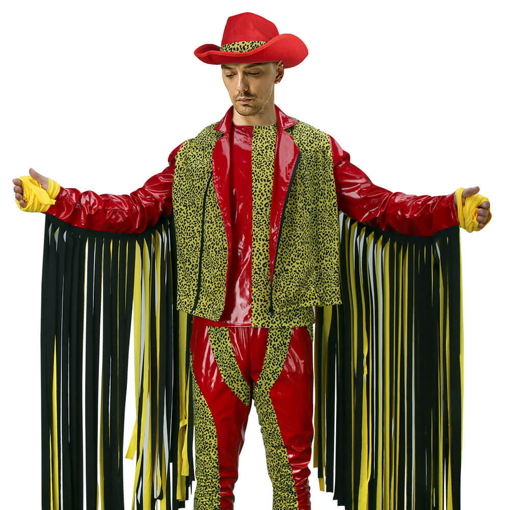 Macho Man Randy Savage Cosplay Costume WWE Wrestling Randall Mario Poffo Outfits In Stock Takerlama