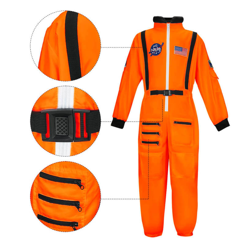 Deluxe Astronaut Kid's Cosplay Costume NASA Space Suit