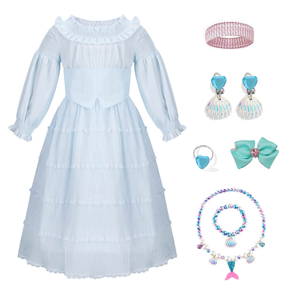The Little Mermaid Ariel Blue Dress Classic Girls' Costume