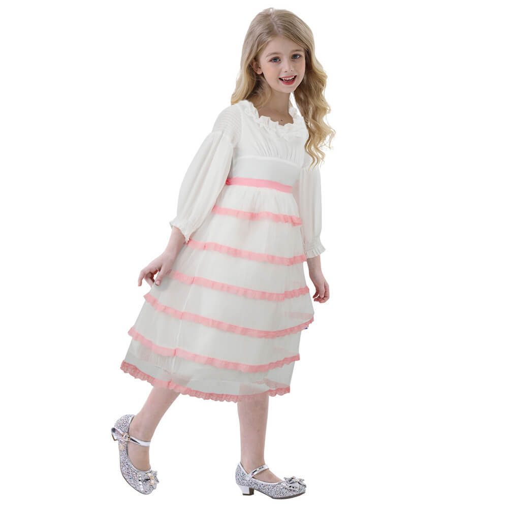 Kids The Little Mermaid Dress Ariel Princess Pink Seamaid Celebration Cospaly Costume