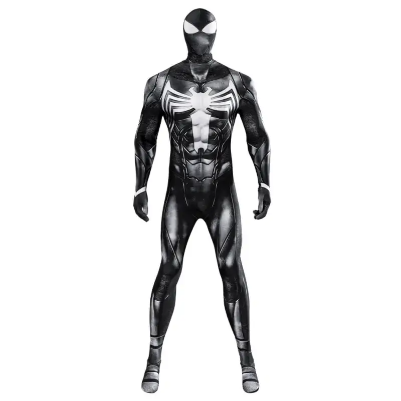 -Marvel's Spider-Man 2 Black Suit Venom Symbiote Costume Mask Kids ...