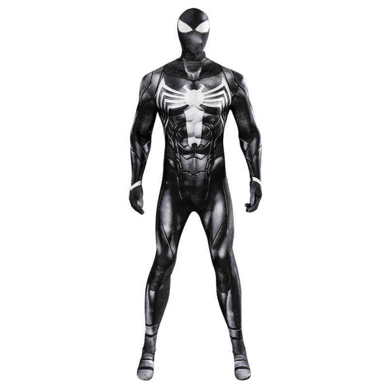 -Marvel's Spider-Man 2 Black Suit Venom Symbiote Costume Mask Kids Adult In Stock Takerlama