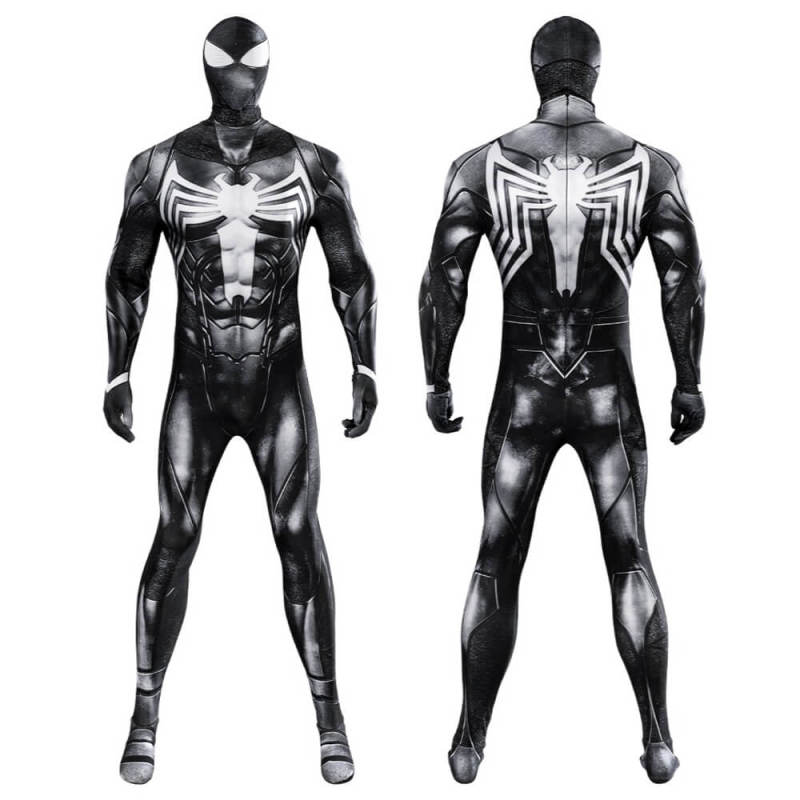 -Marvel's Spider-Man 2 Black Suit Venom Symbiote Costume Mask Kids Adult In Stock Takerlama