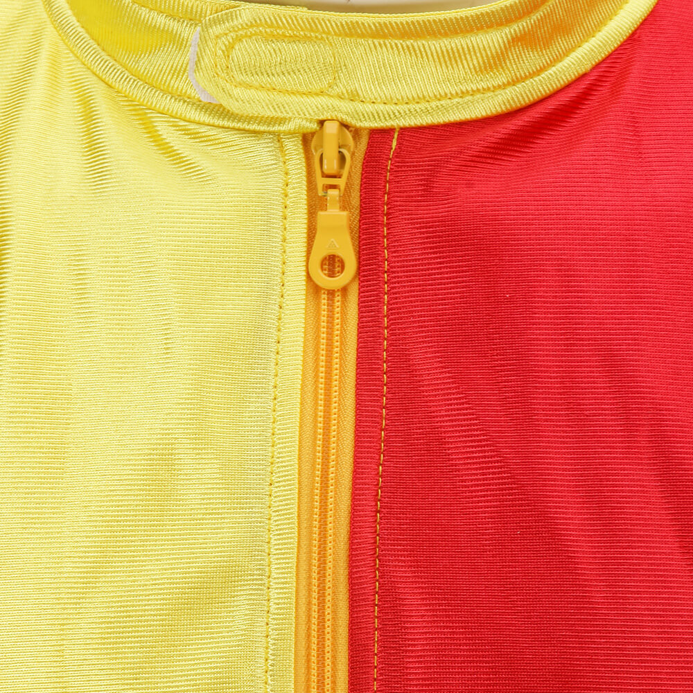 Red Yellow Jockey Horse Man Uniform Racing Rider Costume Fancy Dress In Stock-Takerlama