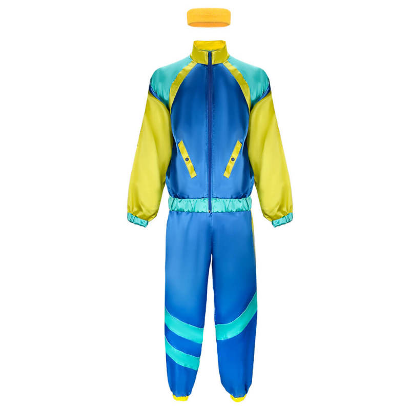 80s 90s Height Of Fashion Shell Suit Retro Tracksuit Hip Hop Costumes Windbreaker & Pants In Stock Takerlama