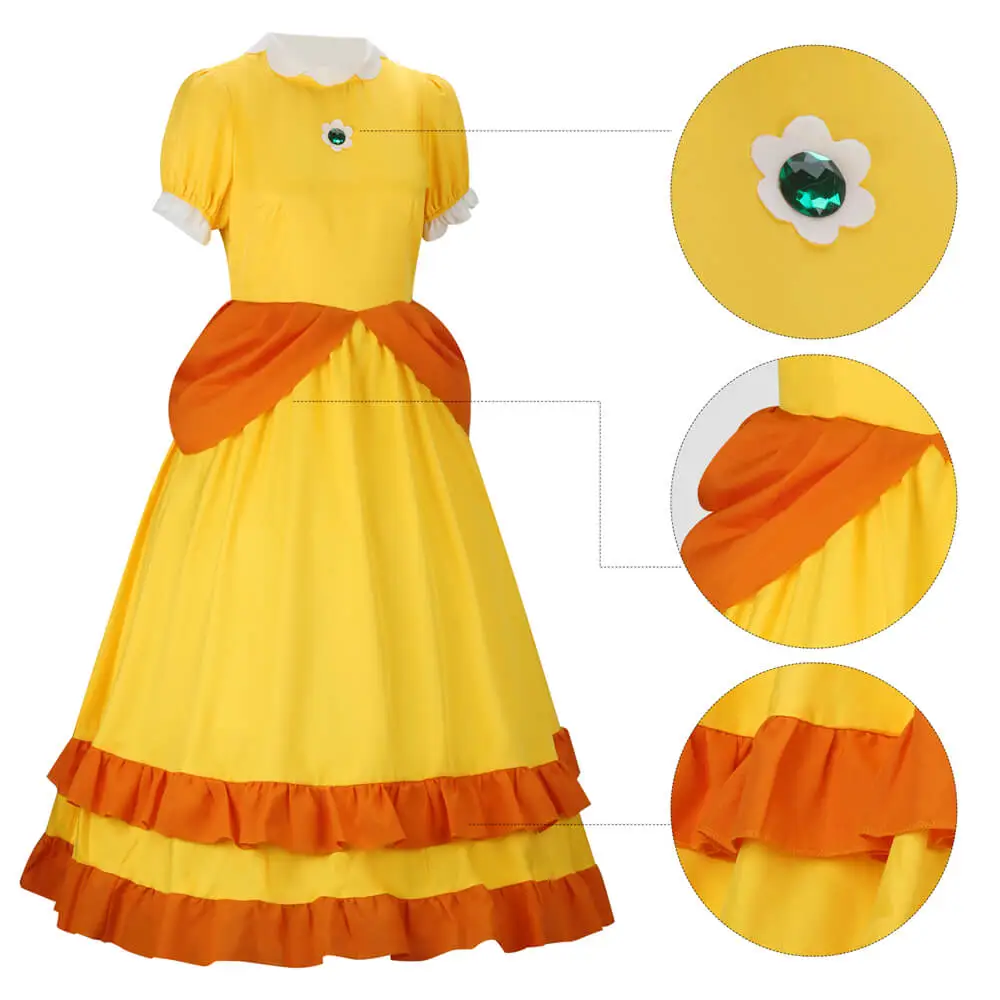 open lace back dress Amazon.com: Danvato Princess Daisy Costume Adults Peach Costume Rosalina  Dress Party Gown Ball Dress Crown Earrings for Women XS : Clothing, Shoes &  Jewelry