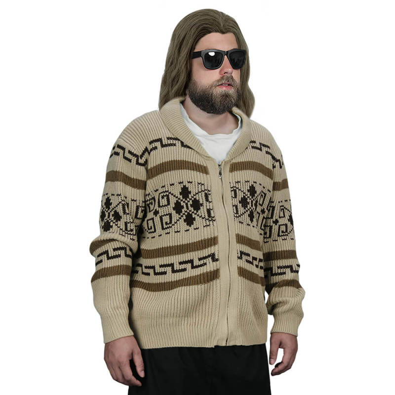 The Big Lebowski The Dude Men's Costume Zip Up Sweater In Stock Takerlama