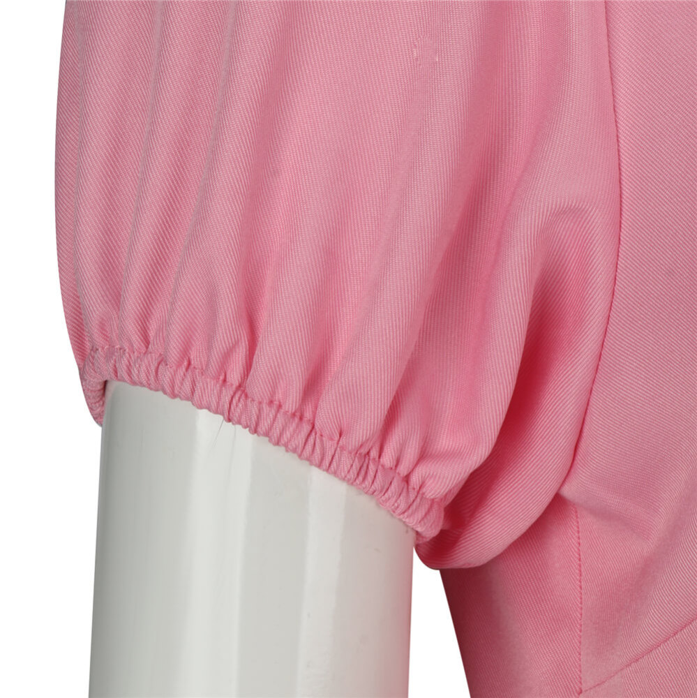 Women Super Mario Princess Peach Cosplay Costume Pink Dress