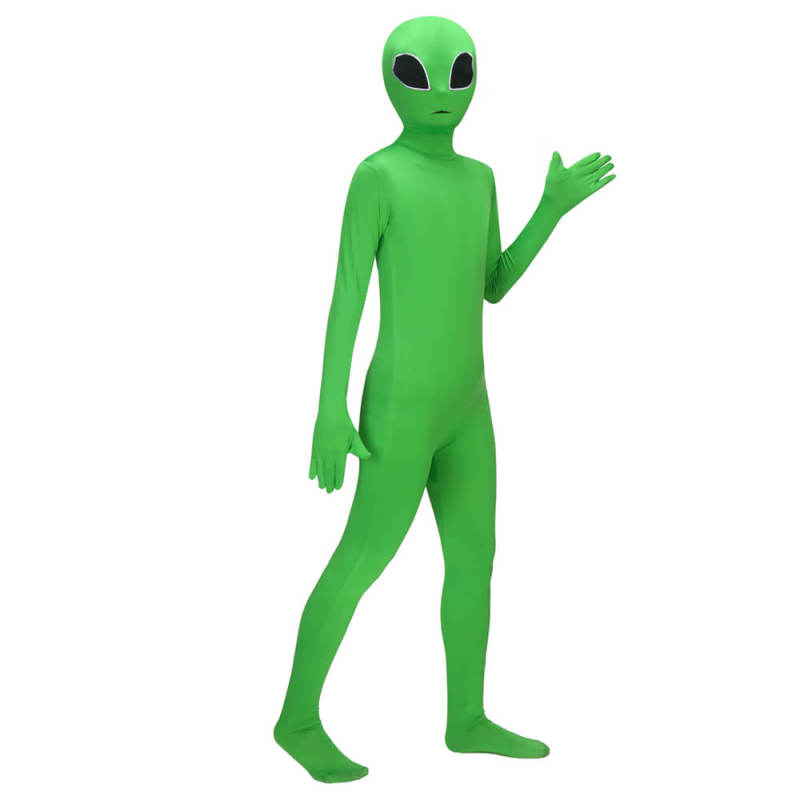 Kids Alien Halloween Costume Green ET Bodysuit In Stock Takerlama