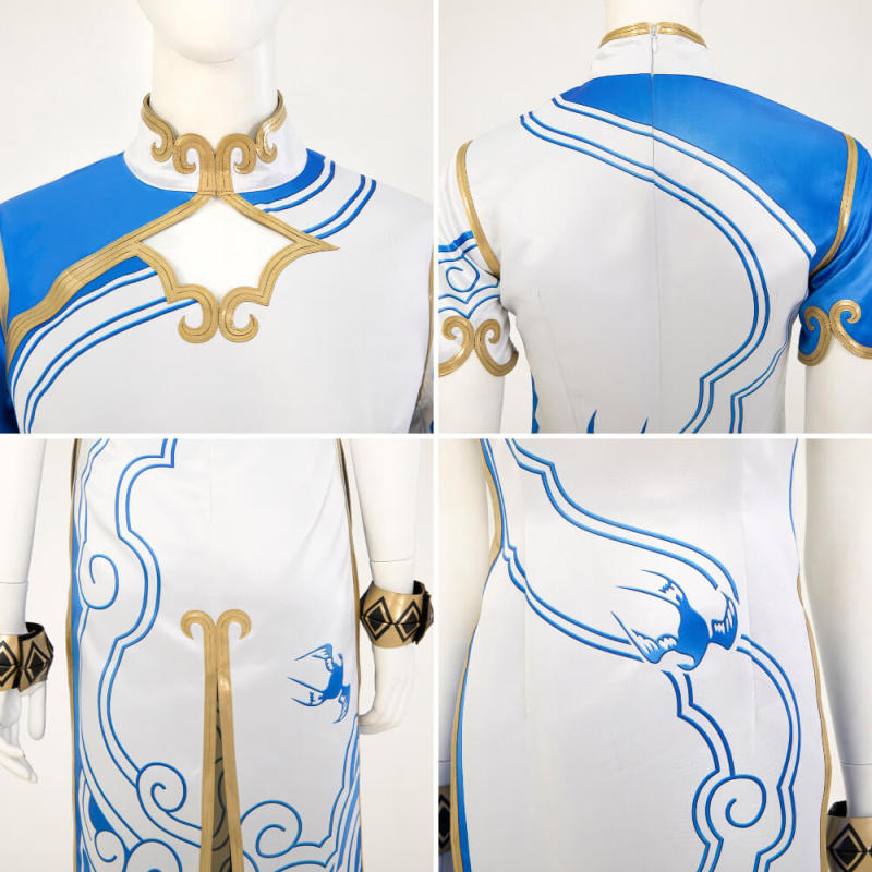 Deluxe Chun Li Cheongsam Cosplay Costume Street Fighter VI