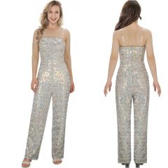 Margot Robbie Disco Costume Movie Doll Silver Jumpsuit Women In Stock Takerlama