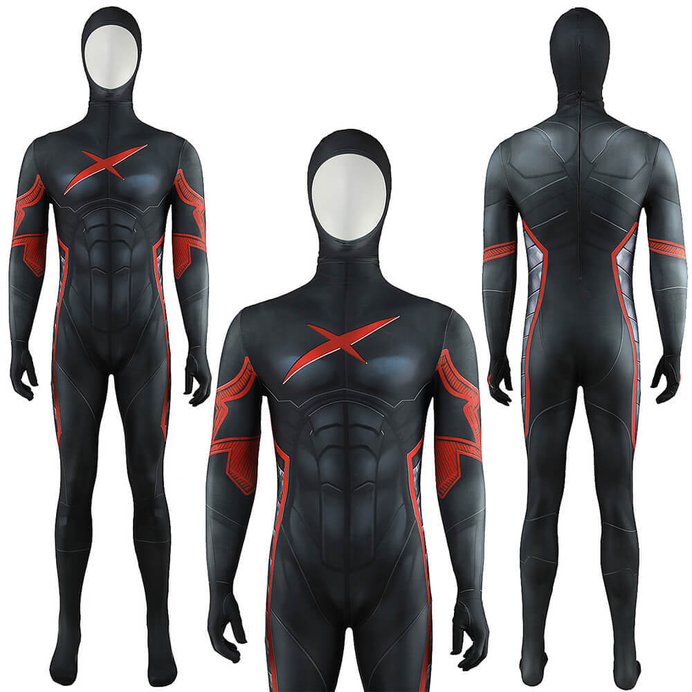 Teen Titans Red X Halloween Costume Dick Grayson Superhero Jumpsuit Mask Adult Kids