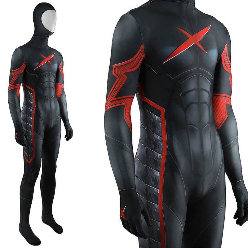 Teen Titans Red X Halloween Costume Dick Grayson Superhero Jumpsuit Mask Adult Kids