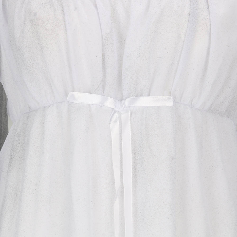 Gothic Victorian White Fancy Dress Women Gossamer Ghost Halloween Costume
