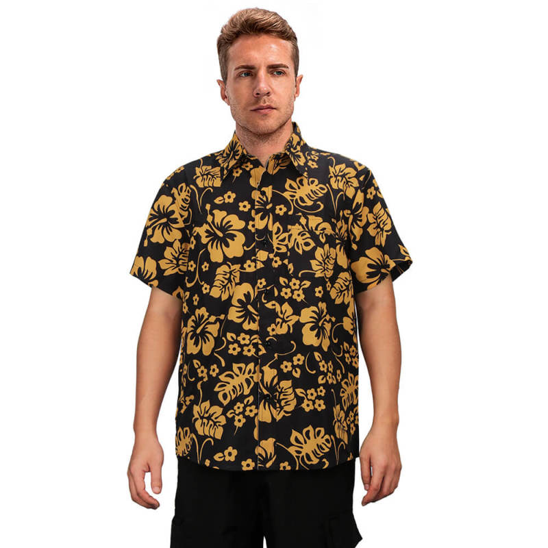 Raoul Duke Hawaiian Floral Shirt Hunter S Thompson Costume Fear And Loathing In Las Vegas