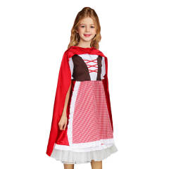 Realistic Girls Red Riding Hood Costume Halloween Party Outfits