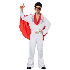 King of Rock White Jumpsuit Costume