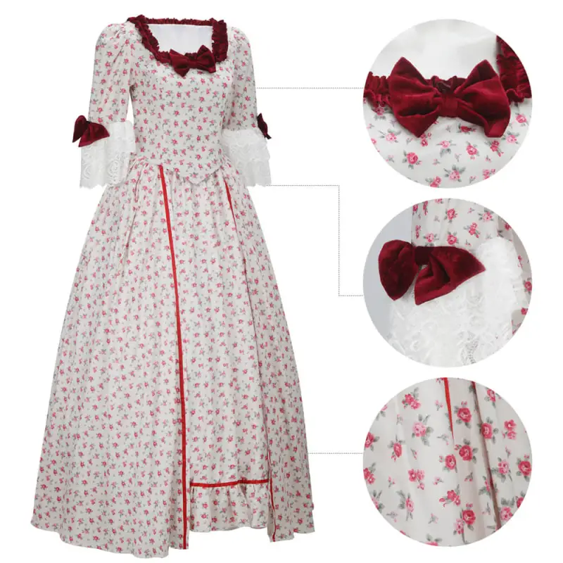 Women's Rococo Ball Gown Gothic Victorian Dress Costume In Stock Takerlama