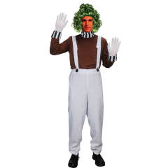 Adult Willy Wonka Oompa Loompa Cosplay Costume-Charlie and the Chocolate Factory In Stock Takerlama