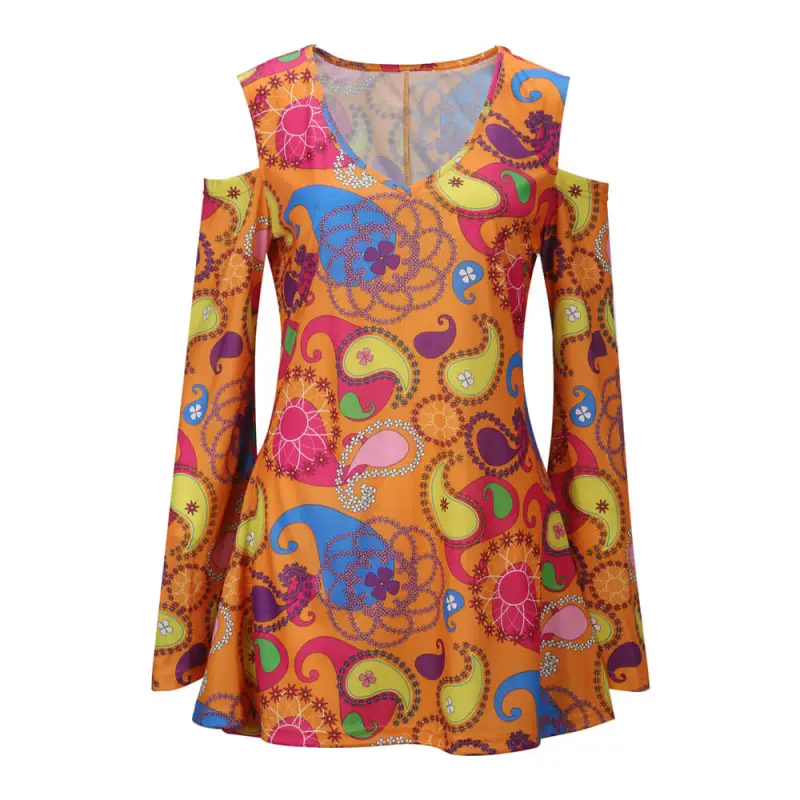 Hippie Halloween Costume Women 70s Dress