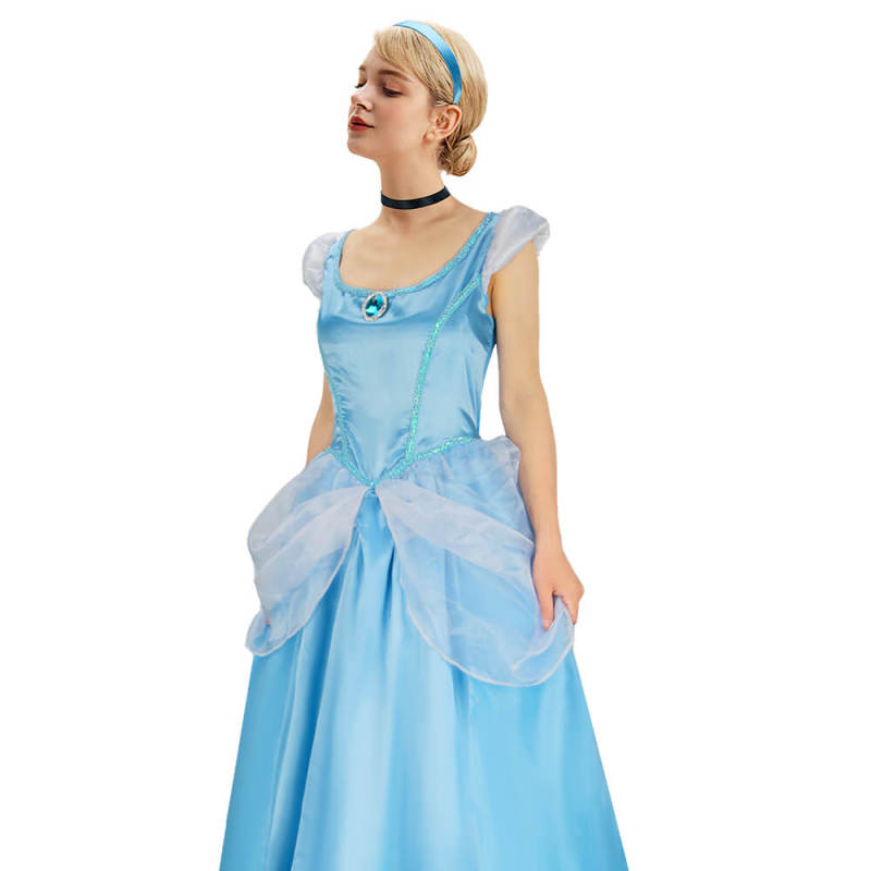 Women Cinderella Halloween Costume Disney Princess Cosplay Dress