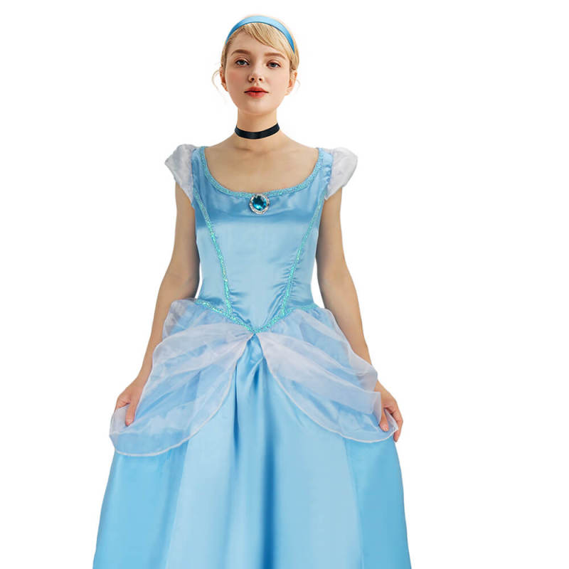 Women Cinderella Halloween Costume Disney Princess Cosplay Dress