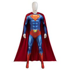 Justice League Warworld Superman Clark Kent Costume Superhero Cosplay Jumpsuit Cloak