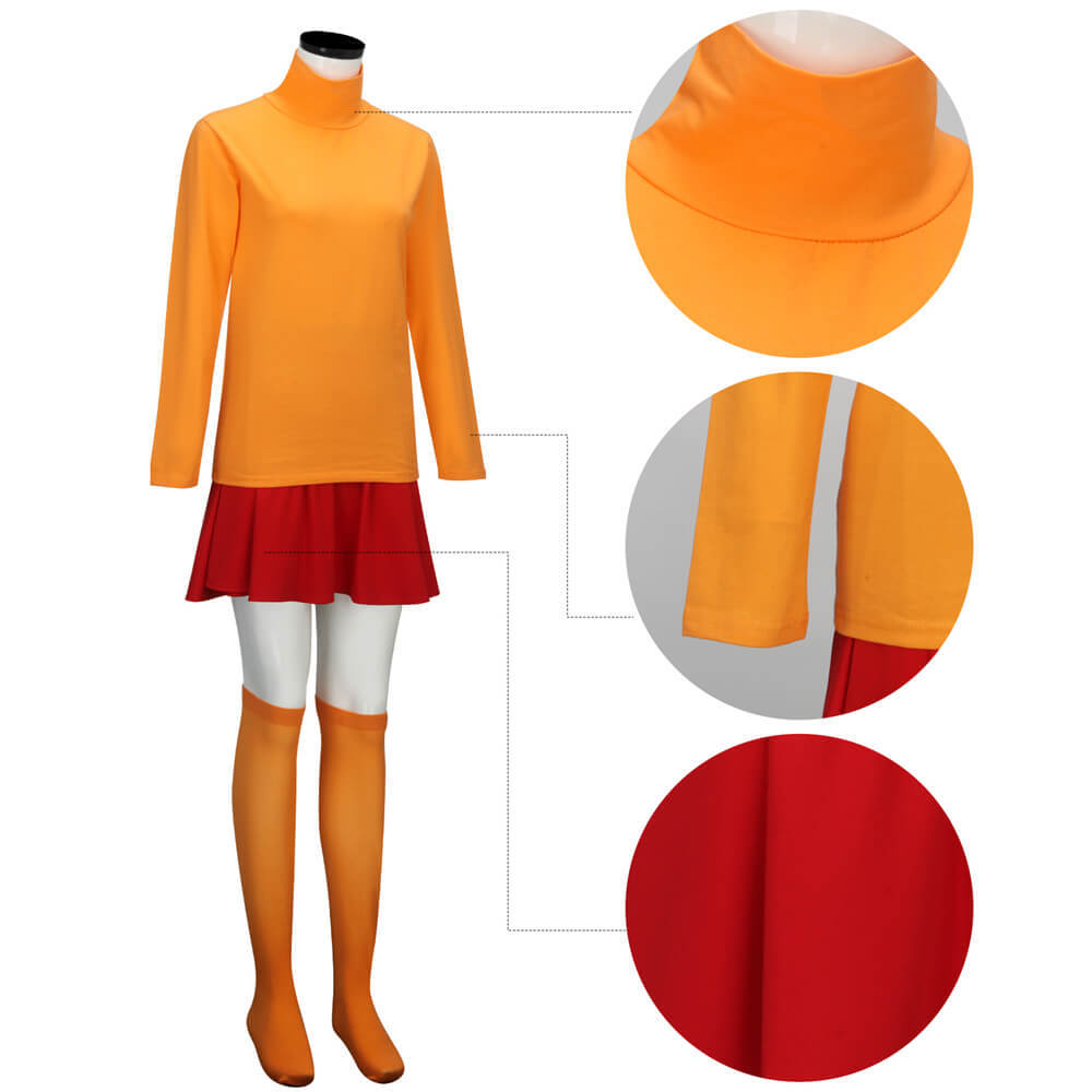 Women's Velma Dinkley Costume Anime Cosplay Outfits In Stock Takerlama